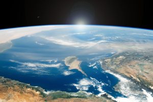 Cyprus Island and Mediterranean Sea on a summer day sky, Turkey Country, Top view of Earth satellite photo. Elements of this image furnished by NASA
