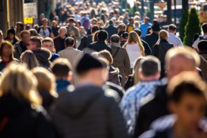 Anonymous,Crowd,Of,People,Walking,On,A,Busy,New,York