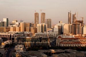 FILE PHOTO: A general view of buildings and and construction cranes, amid the U.S.-Israel conflict with Iran, in Dubai