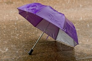 umbrella in heavy rain weather