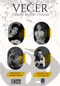 Veče filmske muzike i poezije oktobar 2026