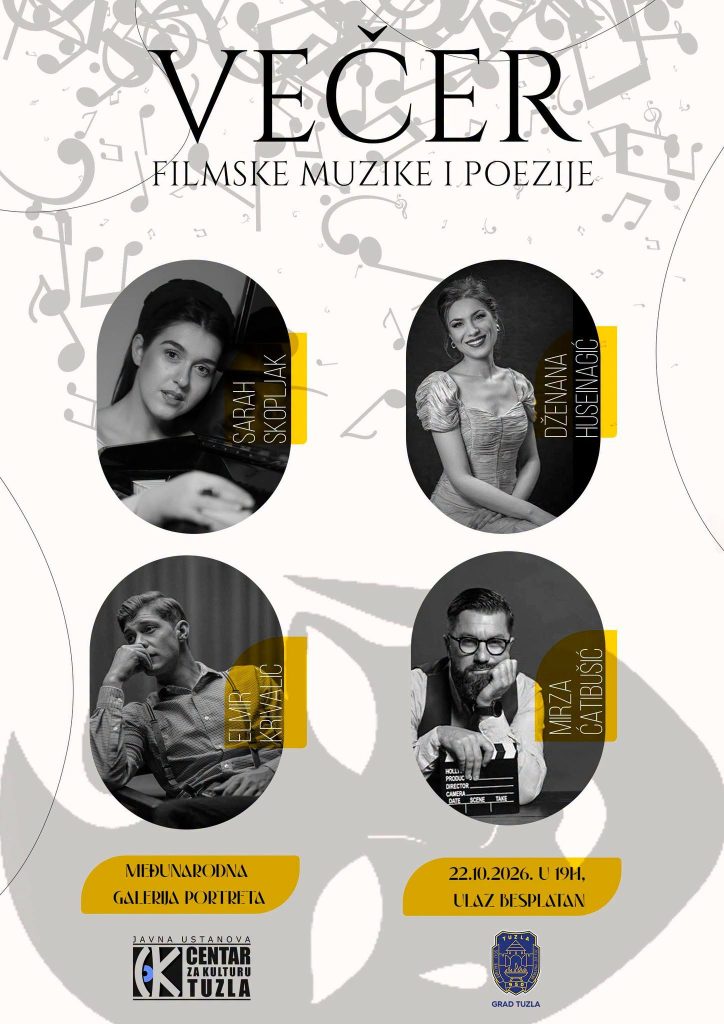 Veče filmske muzike i poezije oktobar 2026
